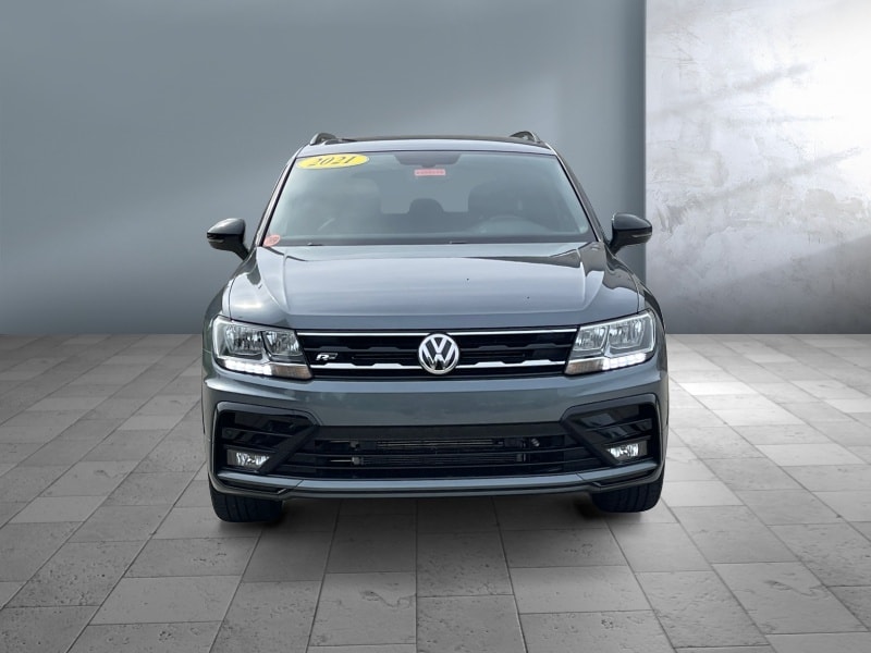 Used 2021 Volkswagen Tiguan SE R-LINE BLACK with VIN 3VV2B7AX7MM115741 for sale in Iowa City, IA