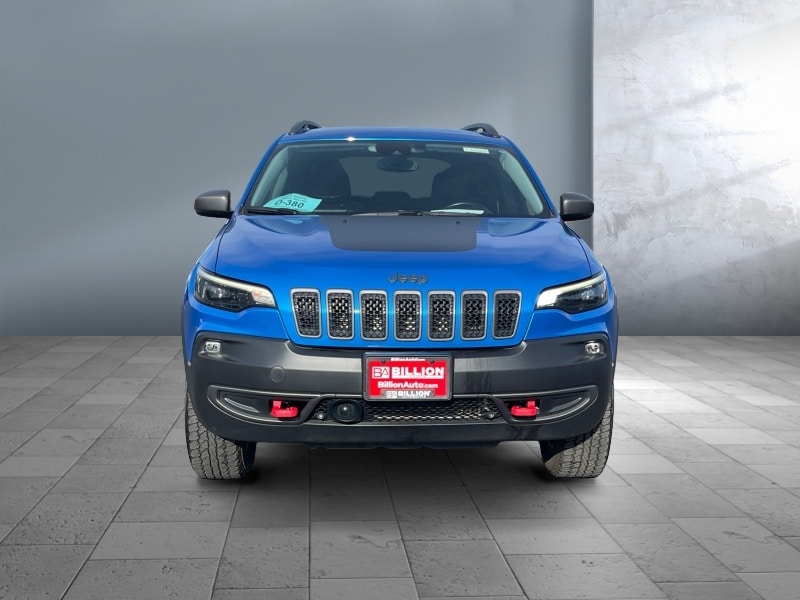 Used 2021 Jeep Cherokee Trailhawk with VIN 1C4PJMBX1MD140456 for sale in Iowa City, IA