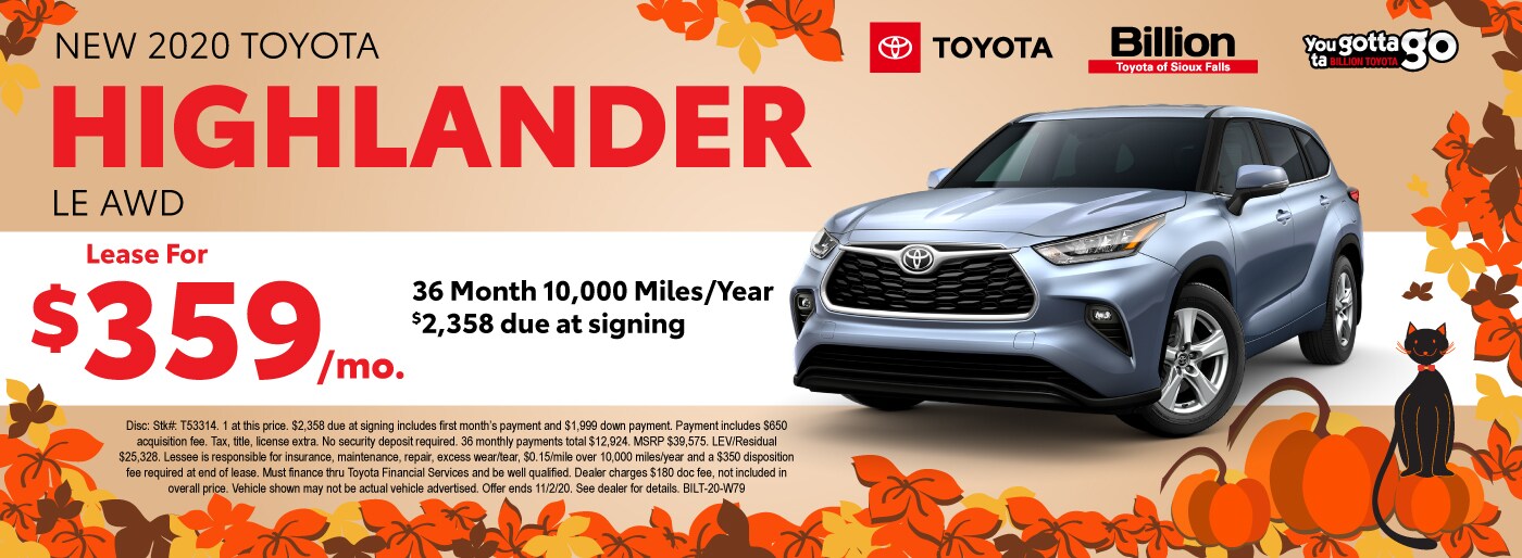 Billion Toyota New Toyota dealership in Sioux Falls, SD 57106 near