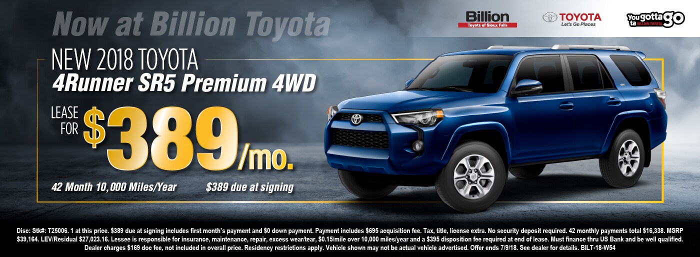 Billion Toyota New Toyota dealership in Sioux Falls, SD 57106 near