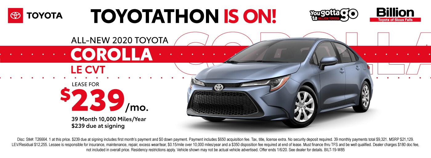 Billion Toyota New Toyota dealership in Sioux Falls, SD 57106 near