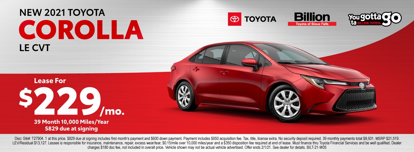 Billion Toyota New Toyota dealership in Sioux Falls, SD 57106 near