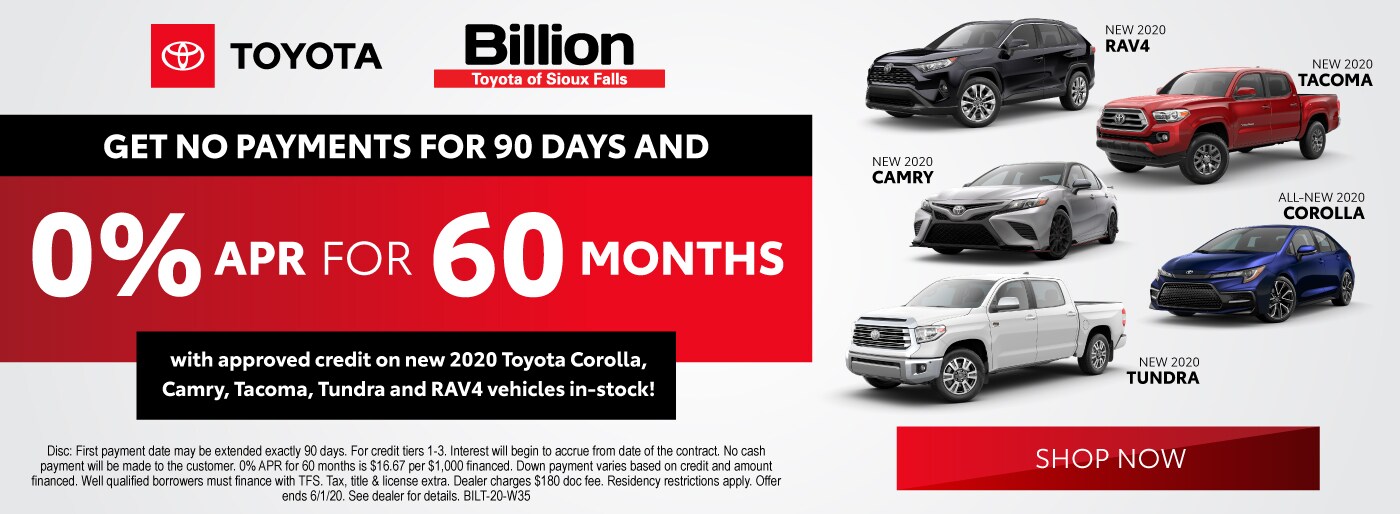 Billion Toyota New Toyota dealership in Sioux Falls, SD 57106 near