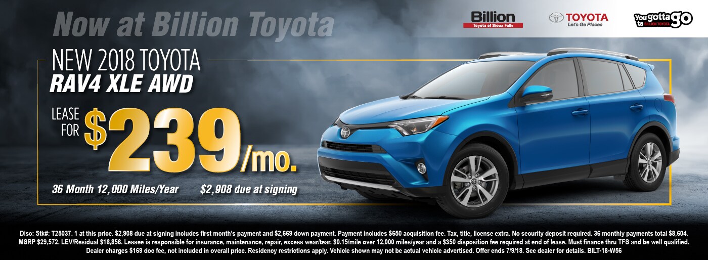 Billion Toyota New Toyota dealership in Sioux Falls, SD 57106 near