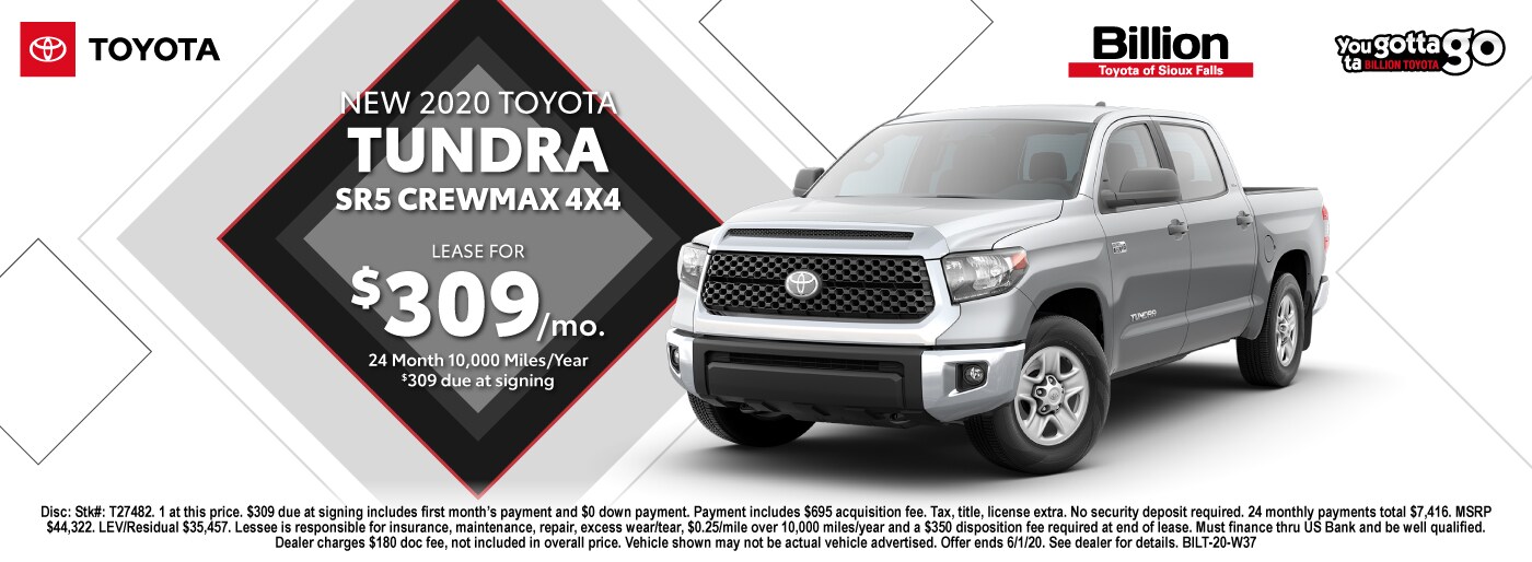 Billion Toyota New Toyota dealership in Sioux Falls, SD 57106 near