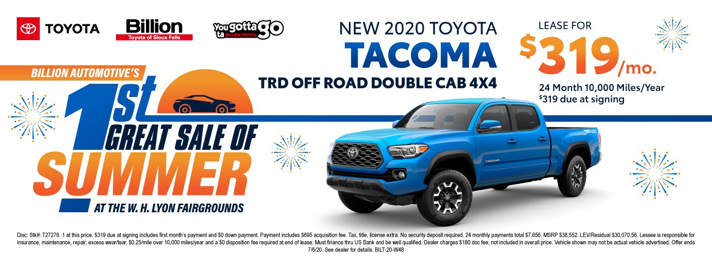 Billion Toyota New Toyota dealership in Sioux Falls, SD 57106 near