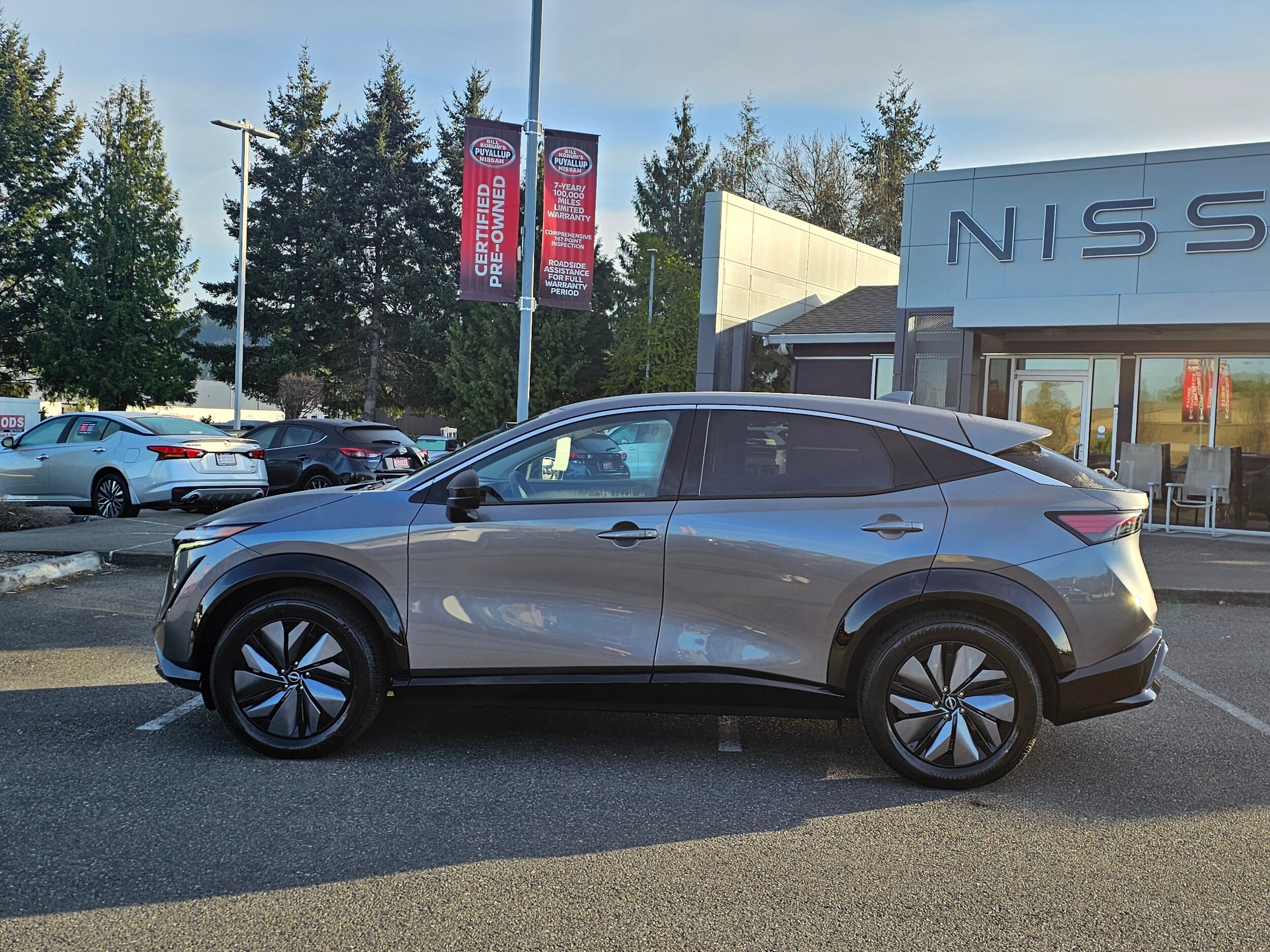 Certified 2025 Nissan ARIYA Engage with VIN JN8AF0BE2SM462233 for sale in Puyallup, WA