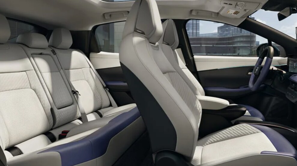 2026 Nissan LEAF interior front and rear seating