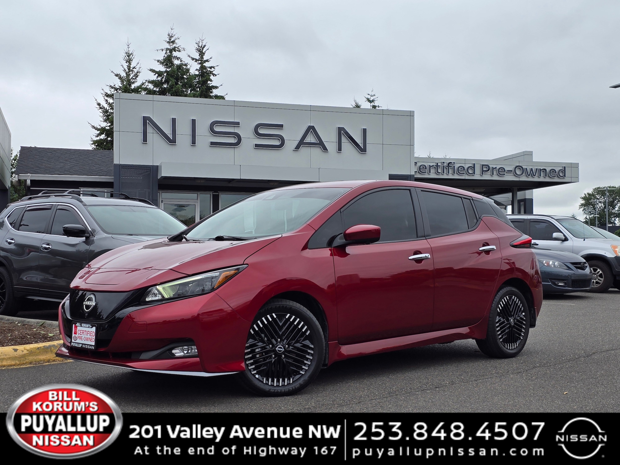 Certified 2024 Nissan LEAF SV PLUS with VIN 1N4CZ1CV3RC551430 for sale in Puyallup, WA