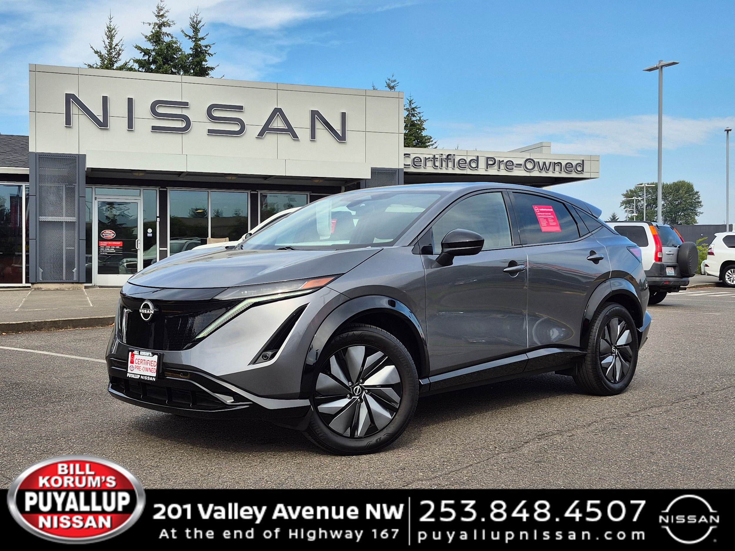 Certified 2025 Nissan ARIYA Engage with VIN JN8CF0BF6SM766358 for sale in Puyallup, WA