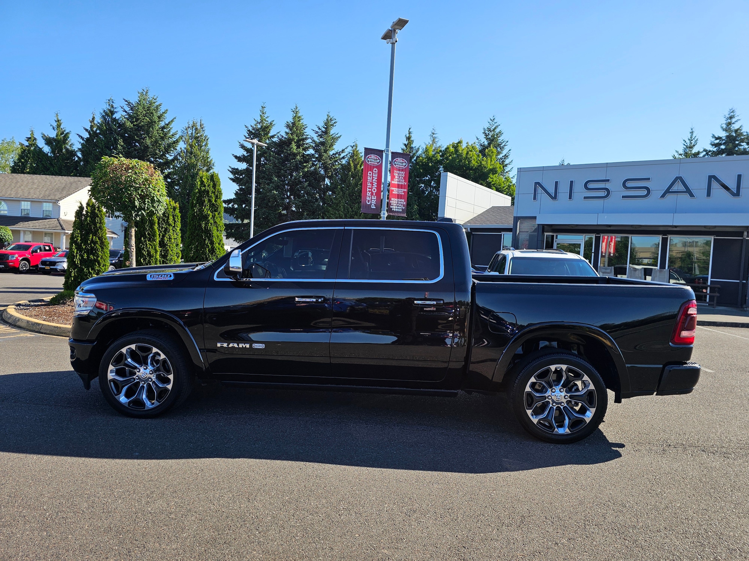 Used 2021 RAM Ram 1500 Pickup Longhorn with VIN 1C6SRFKM7MN613556 for sale in Puyallup, WA