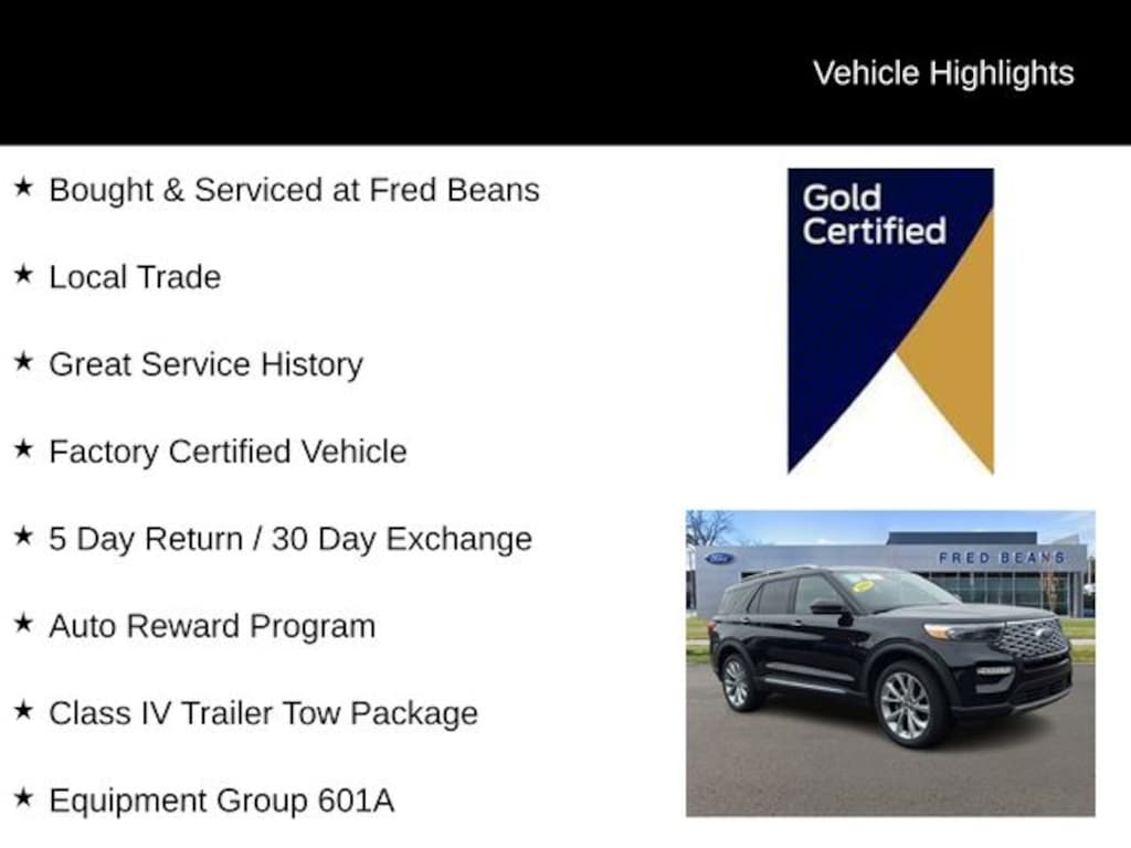 Certified 2022 Ford Explorer Platinum SUV