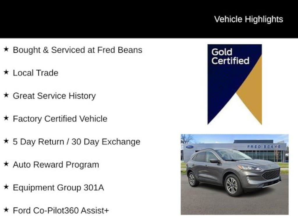 Certified 2022 Ford Escape SEL SUV