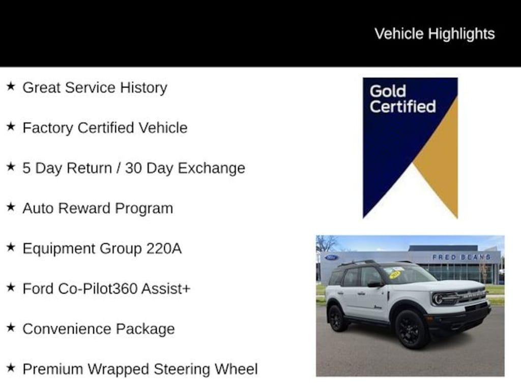 Certified 2024 Ford Bronco Sport Free Wheeling SUV