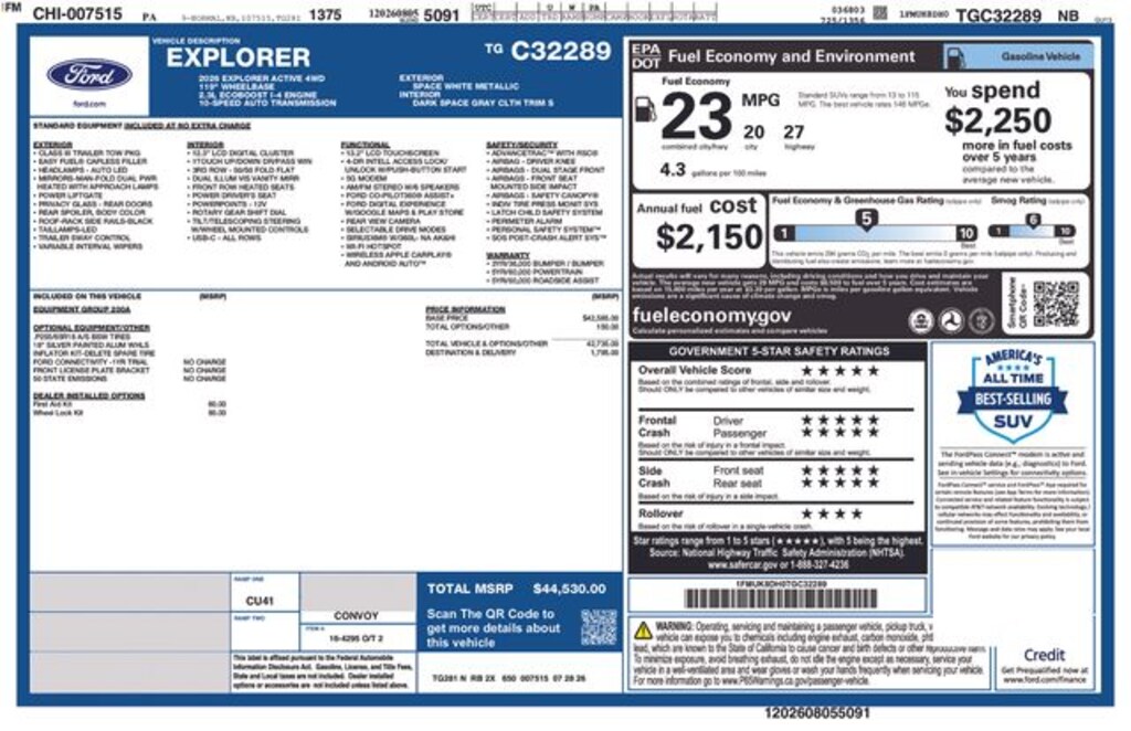 New 2026 Ford Explorer Active SUV