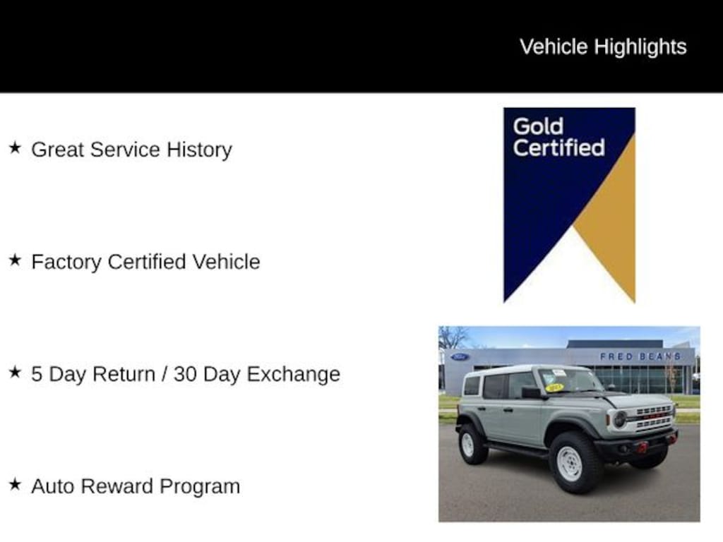 Certified 2023 Ford Bronco Heritage Edition SUV