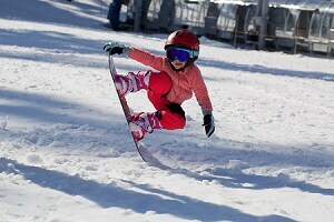 Girl Snowboarding