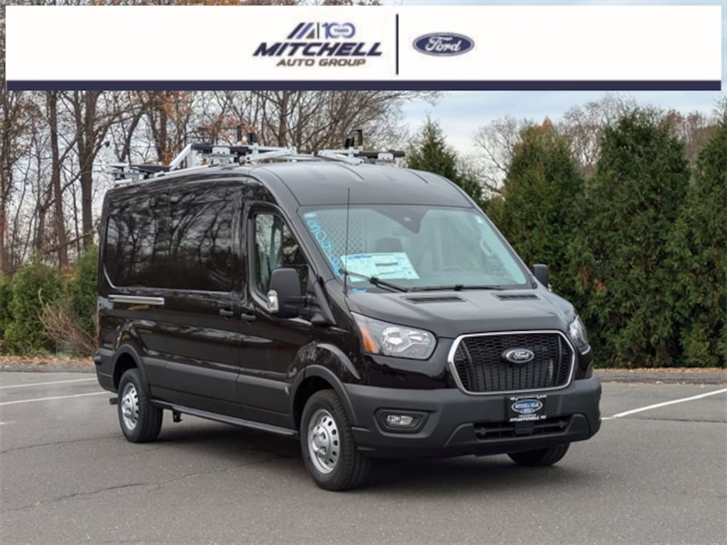New 2024 Ford Transit AWD Cargo Van w/ Electrical Contractor Upfit Van Medium Roof Van