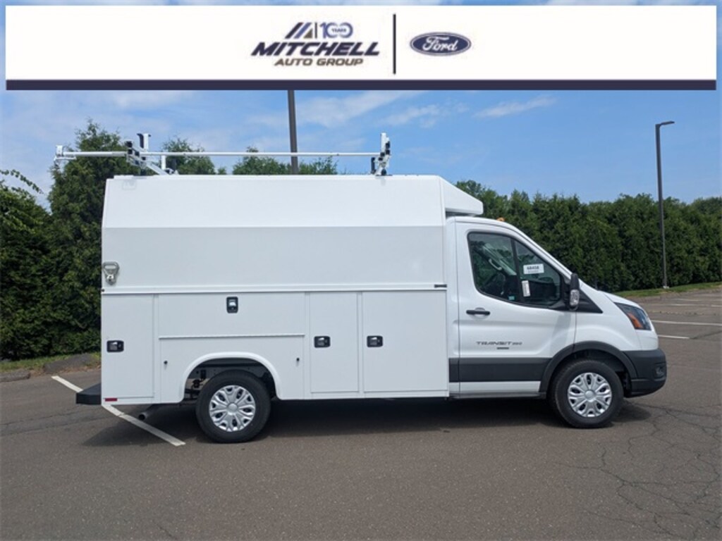 New 2025 Ford Transit Chassis 350 Upfitted w/ Knapheide KUV Utility Body Truck
