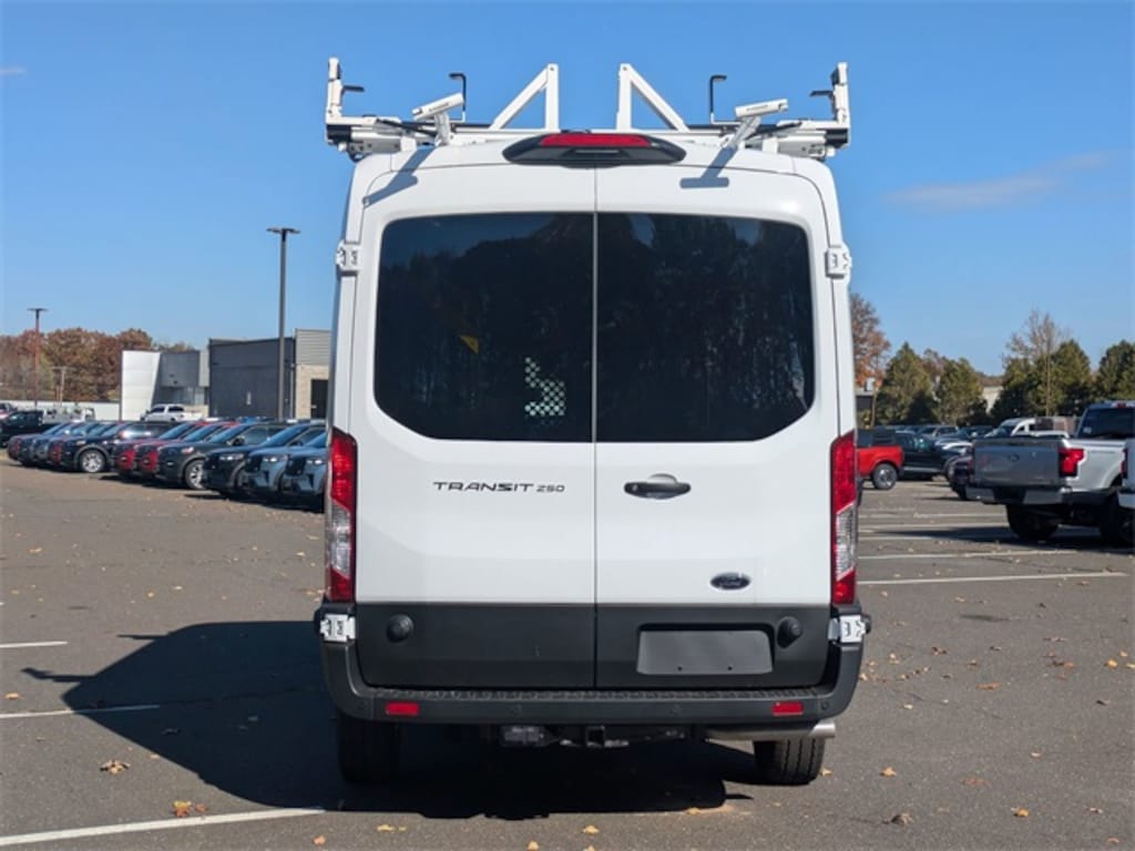 New 2024 Ford Transit Cargo Van w/ Electrical Contractors Upfit Van Medium Roof Van
