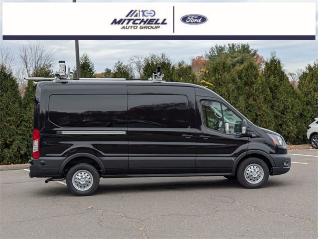 New 2024 Ford Transit AWD Cargo Van w/ Electrical Contractor Upfit Van Medium Roof Van