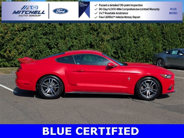 Certified 2017 Ford Mustang EcoBoost with VIN 1FA6P8TH9H5321822 for sale in Windsor, CT
