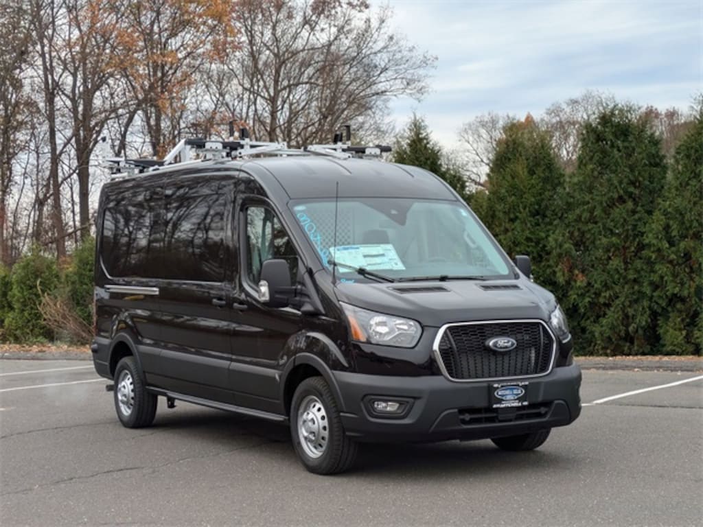 New 2024 Ford Transit AWD Cargo Van w/ Electrical Contractor Upfit Van Medium Roof Van