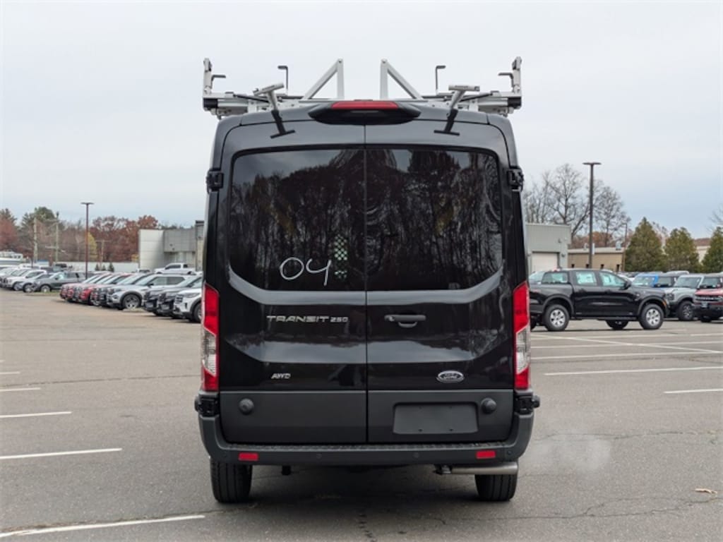 New 2024 Ford Transit AWD Cargo Van w/ Electrical Contractor Upfit Van Medium Roof Van