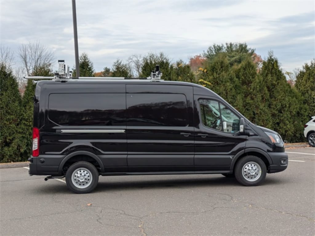 New 2024 Ford Transit AWD Cargo Van w/ Electrical Contractor Upfit Van Medium Roof Van