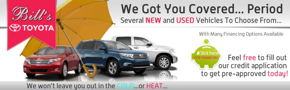 bills toyota sales new