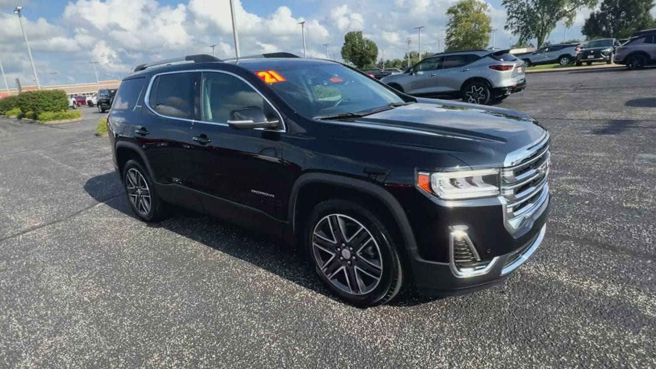 Used 2021 GMC Acadia SLE with VIN 1GKKNRLS1MZ172295 for sale in Streator, IL