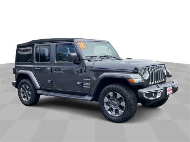 Used 2018 Jeep All-New Wrangler Unlimited Sahara with VIN 1C4HJXEG4JW134555 for sale in Ottawa, IL