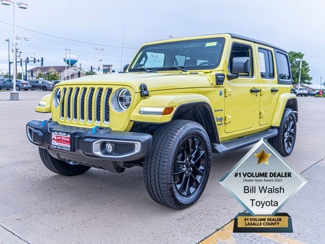 Used 2022 Jeep Wrangler Unlimited Sahara 4XE with VIN 1C4JJXP66NW280872 for sale in Ottawa, IL