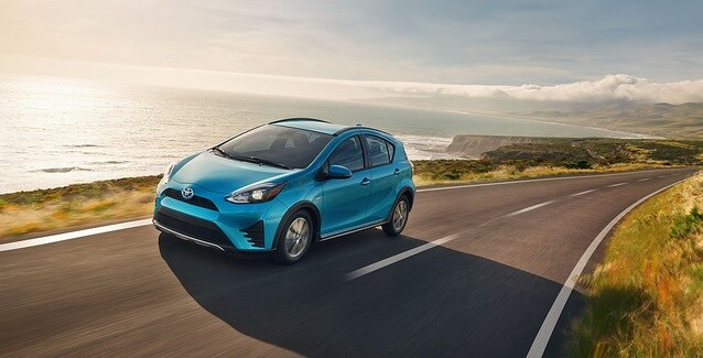 blue Toyota Prius C