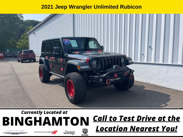 Used 2021 Jeep Wrangler Unlimited Rubicon with VIN 1C4HJXFN1MW513949 for sale in Binghamton, NY