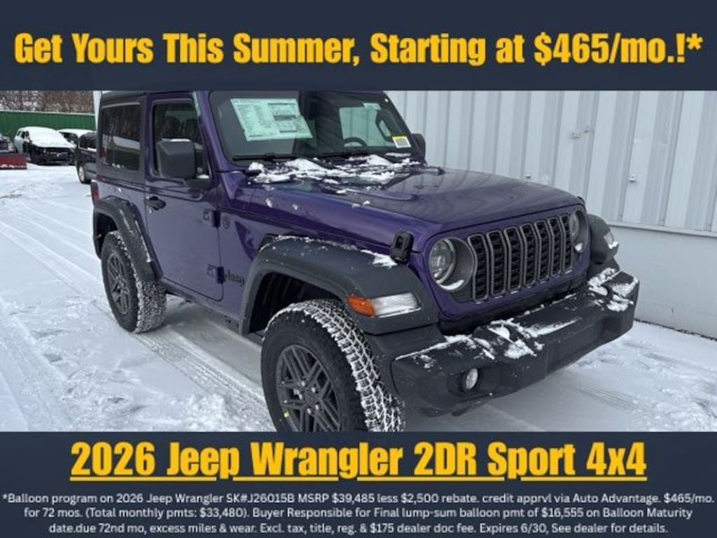 New 2026 Jeep Wrangler Sport S Sport Utility