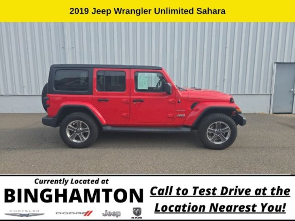Used 2019 Jeep Wrangler Unlimited Sahara 4x4 SUV