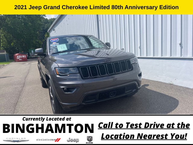 Used 2021 Jeep Grand Cherokee 80th Edition with VIN 1C4RJFBG6MC669508 for sale in Binghamton, NY