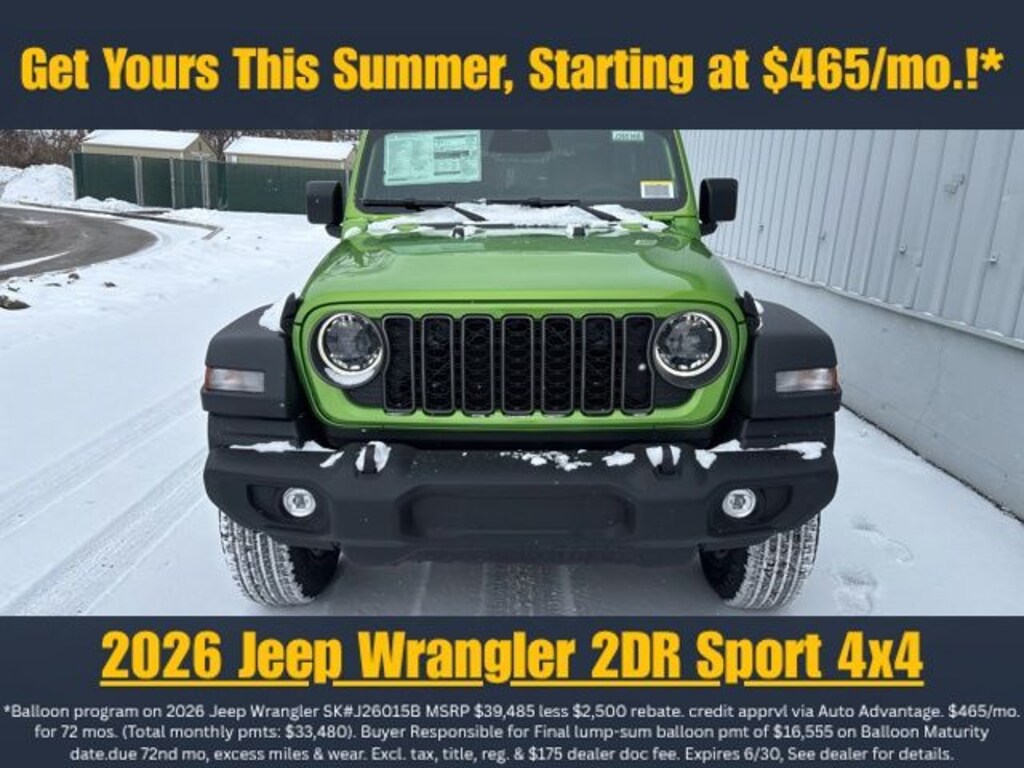 New 2026 Jeep Wrangler Sport S Sport Utility
