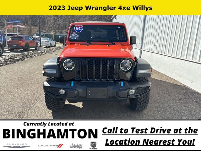 Used 2023 Jeep Wrangler 4xe Willys 4XE with VIN 1C4JJXN64PW663716 for sale in Binghamton, NY