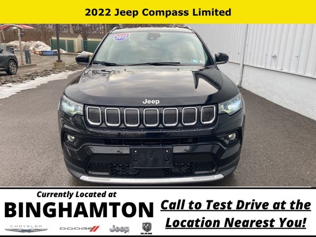 Used 2022 Jeep Compass Limited with VIN 3C4NJDCB9NT130280 for sale in Binghamton, NY
