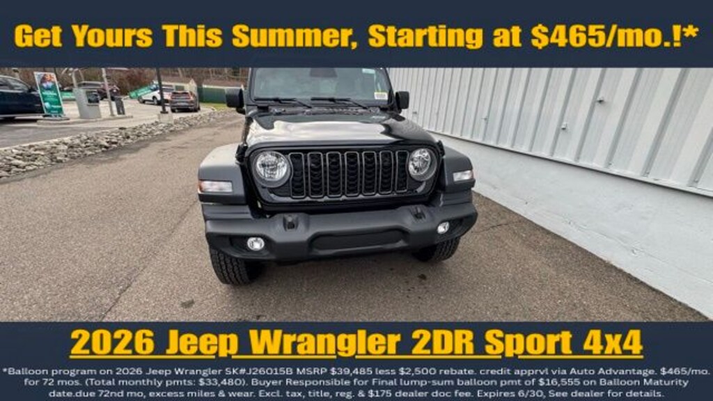 New 2026 Jeep Wrangler Sport S Sport Utility