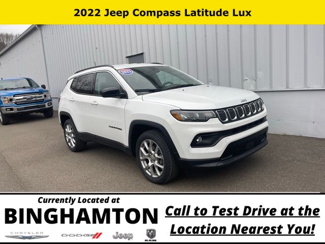 Used 2022 Jeep Compass Latitude Lux with VIN 3C4NJDFBXNT218945 for sale in Binghamton, NY