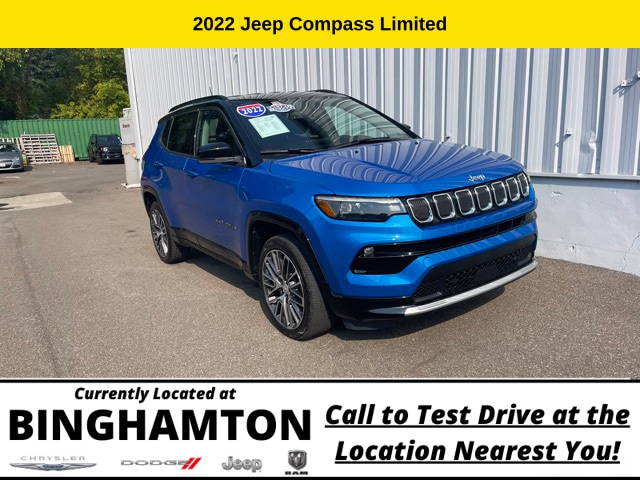 Used 2022 Jeep Compass Limited with VIN 3C4NJDCB3NT113703 for sale in Binghamton, NY