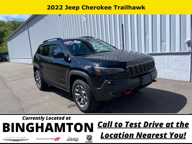 Used 2022 Jeep Cherokee Trailhawk with VIN 1C4PJMBXXND554286 for sale in Binghamton, NY