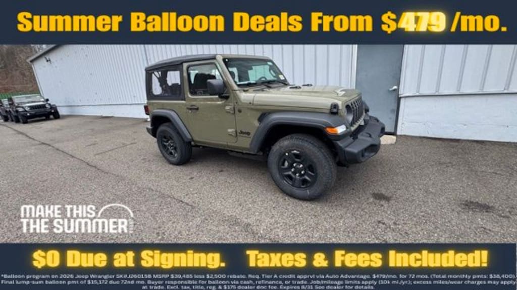 New 2026 Jeep Wrangler Sport Sport Utility