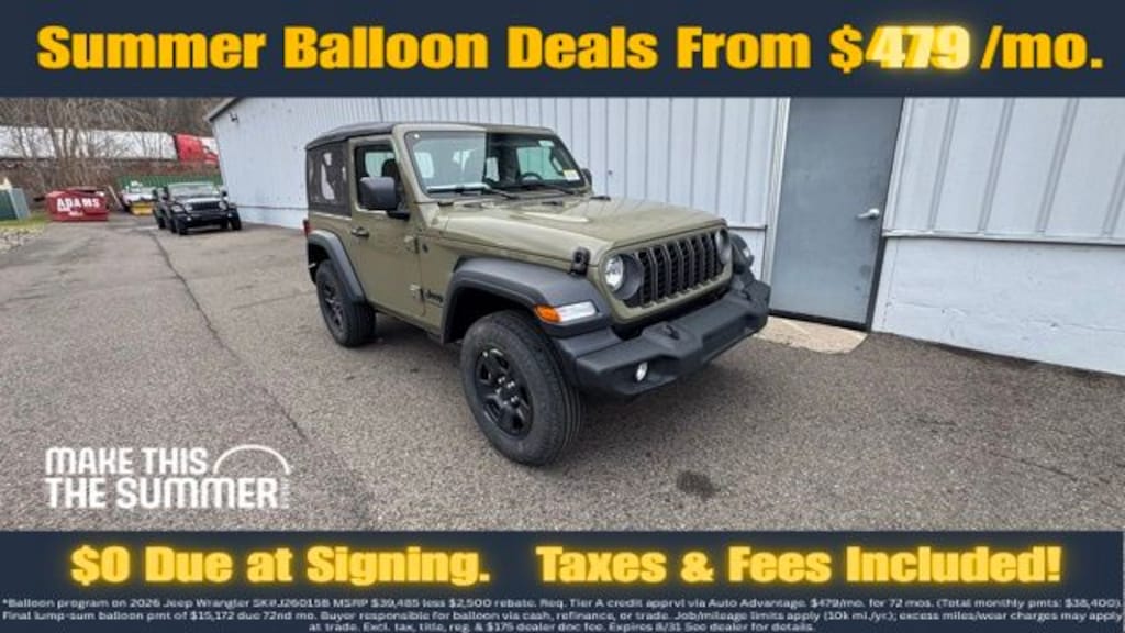 New 2026 Jeep Wrangler Sport Sport Utility