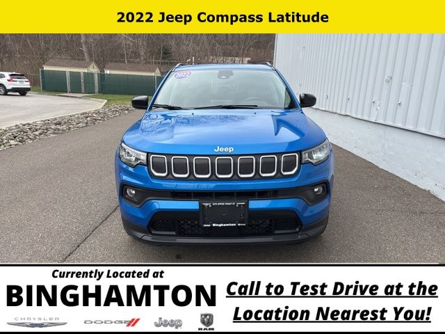 Used 2022 Jeep Compass Latitude with VIN 3C4NJDBB9NT120625 for sale in Binghamton, NY