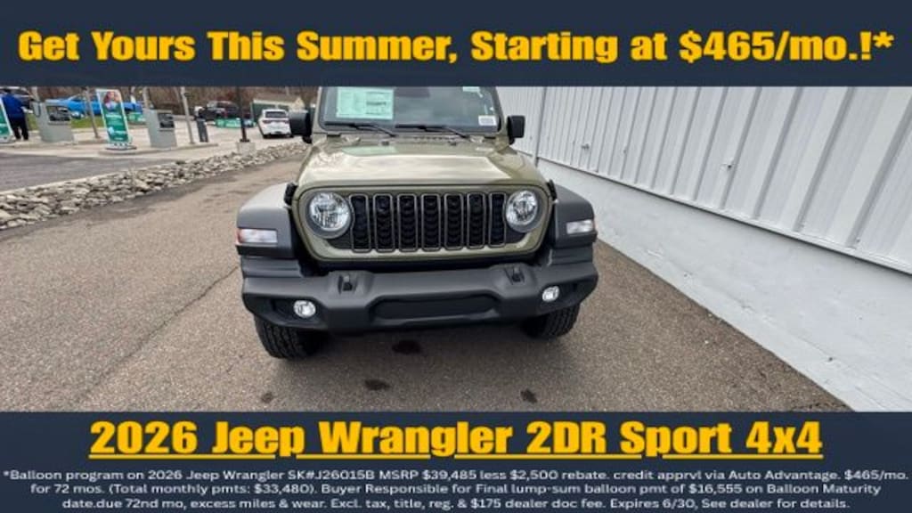 New 2026 Jeep Wrangler Sport S Sport Utility