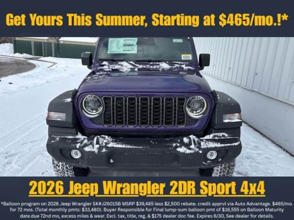 New 2026 Jeep Wrangler Sport S Sport Utility